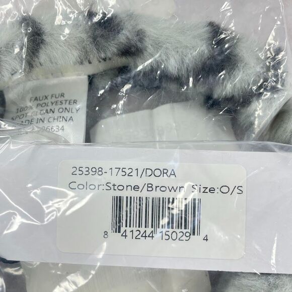 EUGENIA KIM Dora Faux Fur Headband Gray Leopard Womens Fake Fur Hair Band OS - Picture 10 of 10